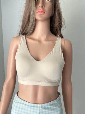 Warner's Nude V-Neck Seamless Bra r